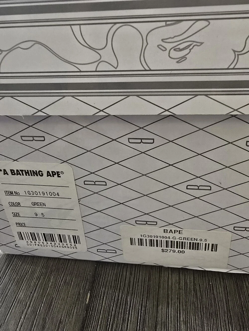 A Bathing Ape Color Block Athletic Sneakers With Box